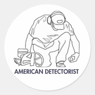 Sticker Rond Détecteur américain