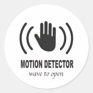 Sticker Rond Détecteur de mouvement avec icône de main