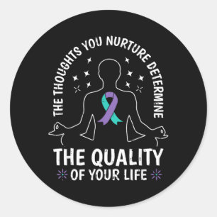 Sticker Rond Déterminer la qualité de vie Santé mentale