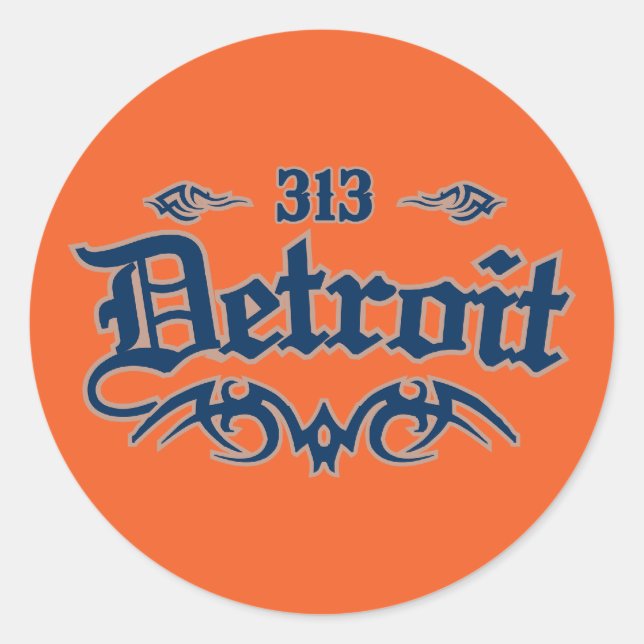 Sticker Rond Détroit 313 (Devant)