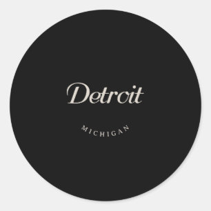 Sticker Rond Détroit MI