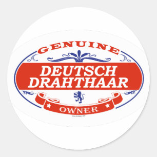 Sticker Rond Deutsch Drahthaar