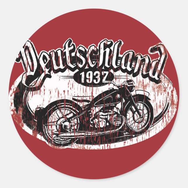 Sticker Rond Deutschland Motowear (Devant)