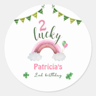 Sticker Rond Deux ans de chance pour un 2e anniversaire