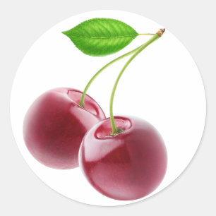 Sticker Rond Deux cerises douces