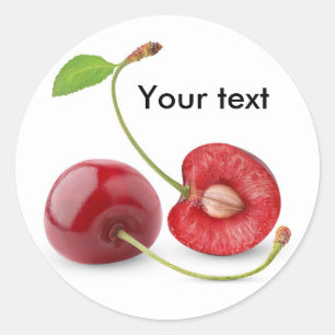 Sticker Rond Deux cerises douces