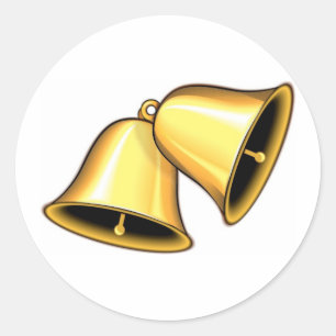 Sticker Rond Deux cloches d'or