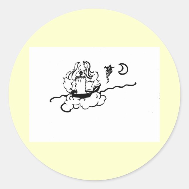 Sticker Rond Deux flammes (Devant)