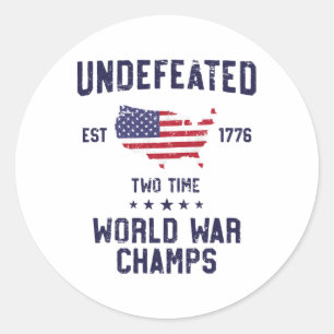 Sticker Rond Deux fois la guerre mondiale, indéfectible Champs 