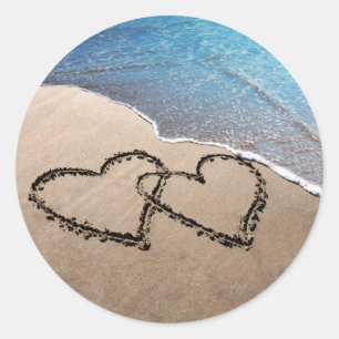Sticker Rond Deux Hearts