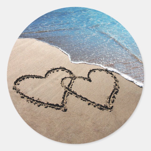 Sticker Rond Deux Hearts (Devant)