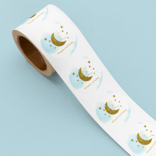 Sticker Rond Deux La Lune 2e Anniversaire
