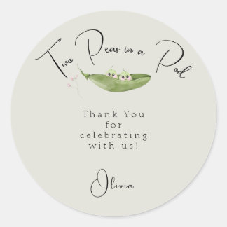 Sticker Rond Deux pois dans un Baby shower de pois