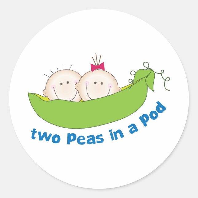 Sticker Rond Deux Pois Dans Un Pois (Devant)
