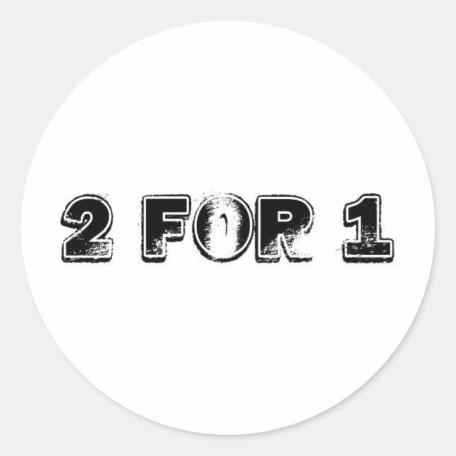 Sticker Rond Deux pour un (Devant)