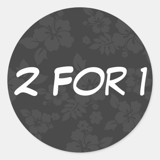 Sticker Rond Deux pour un (Devant)