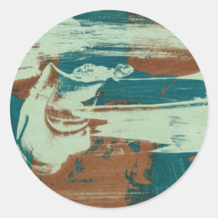 Sticker Rond Deux vers le nord