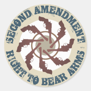 Sticker Rond Deuxième amendement