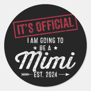Sticker Rond Devenir Mimi Premier Jour Des Mères Nouveau Grand-