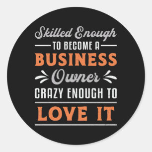 Sticker Rond Devenir Propriétaire D'Entreprise Gestionnaire De 