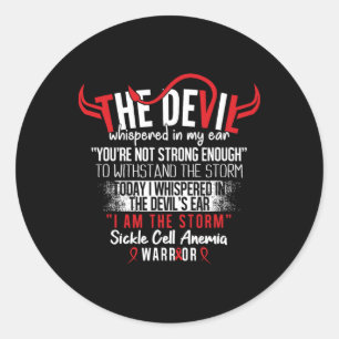 Sticker Rond Devil3- Anémie de la faucille Soutien de sensibili