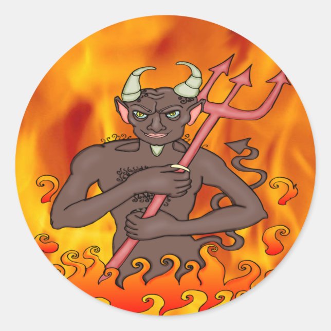 Sticker Rond Devil Monster (Devant)