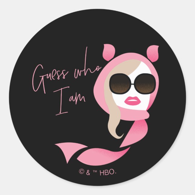 Sticker Rond Devinez Qui Je Suis - Le Lotus Blanc (Devant)