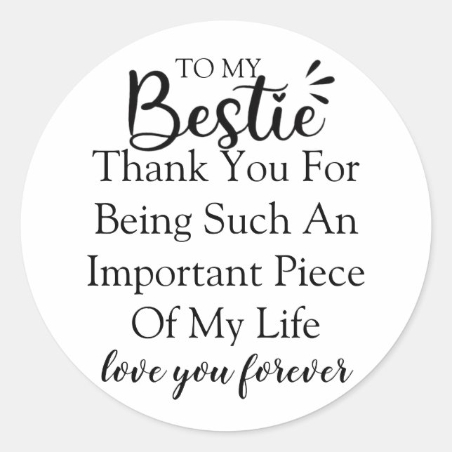 Sticker Rond Devis Cadeau Personnalisé Pour Les Femmes Meilleur (Devant)
