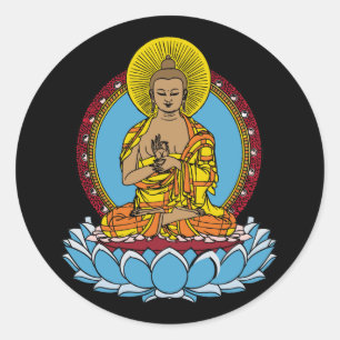 Sticker Rond Dharmachakra Bouddha