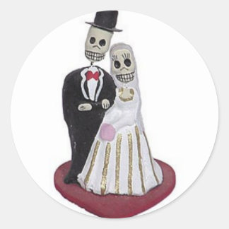 Sticker Rond Dia de los Muertos