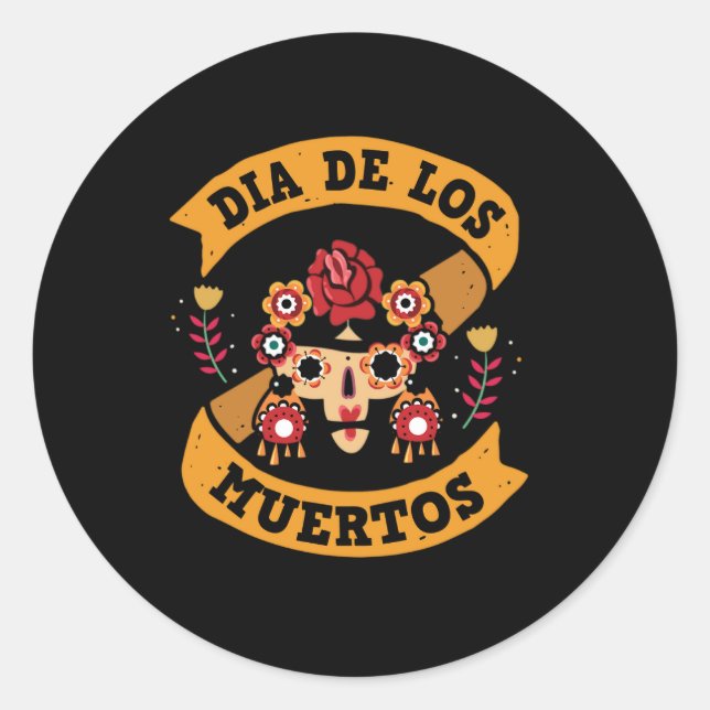 Sticker Rond dia_de_los_muertos_02 (Devant)