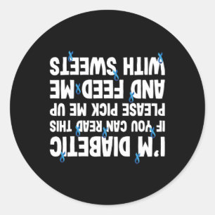 Sticker Rond Diabète Si Vous Pouvez Lire L'Aliment Avec Sucré