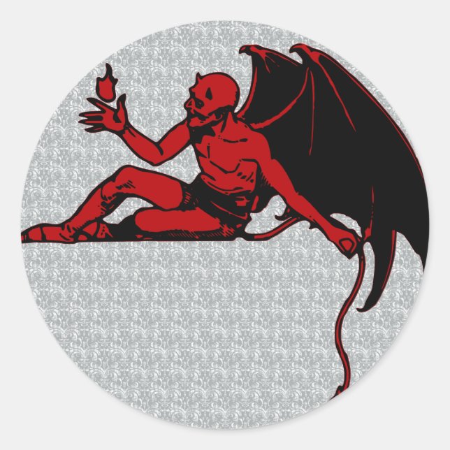 Sticker Rond Diable vintage (Devant)