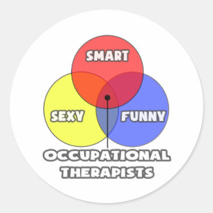 Sticker Rond Diagramme de Venn .. Thérapeute