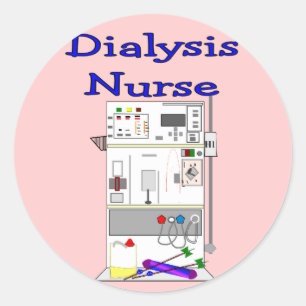 Sticker Rond Dialyse Infirmière Cadeaux-conception de machine u