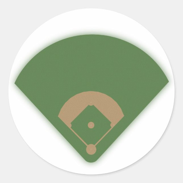 Sticker Rond Diamant de baseball : (Devant)