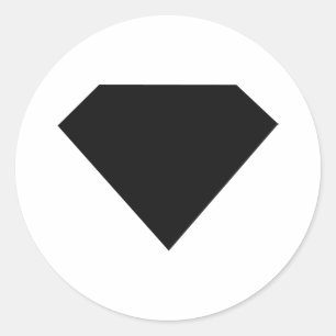 Sticker Rond diamant noir
