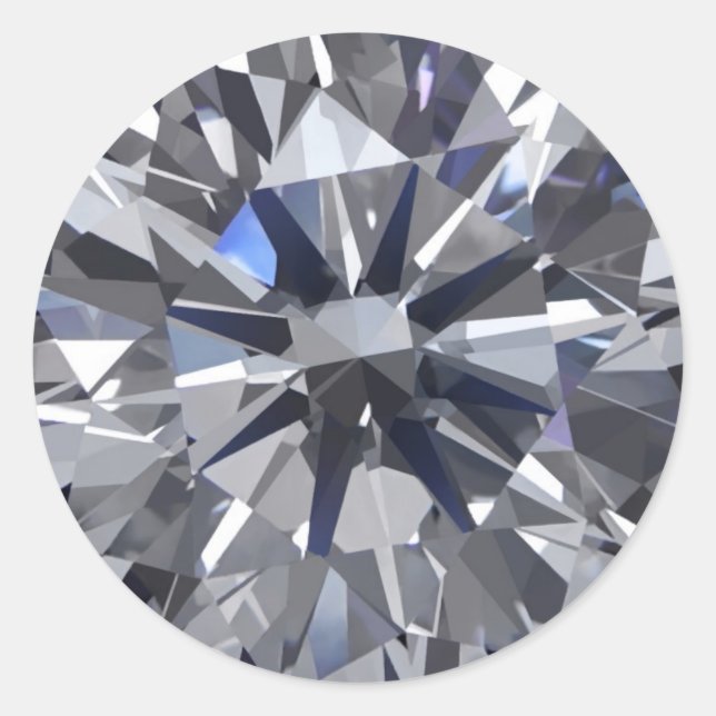 Sticker Rond Diamant trop (Devant)