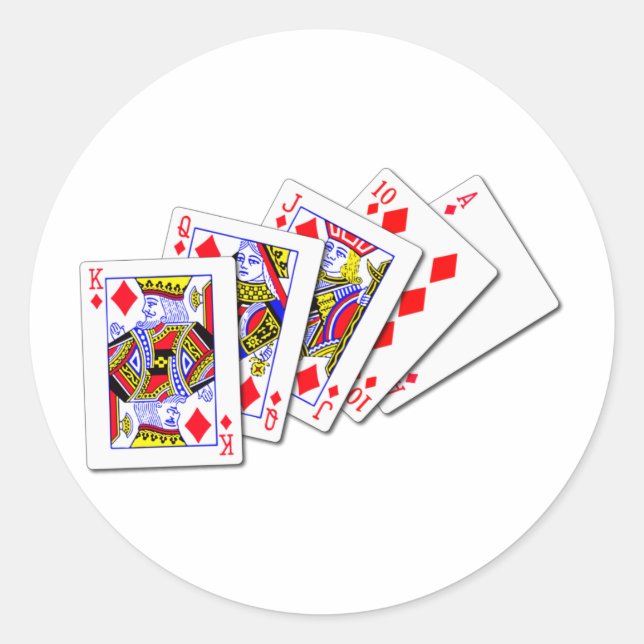 Sticker Rond Diamants de chasse royale (Devant)