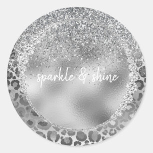 Sticker Rond Diamants d'étincelles brillants Empreintes de lé