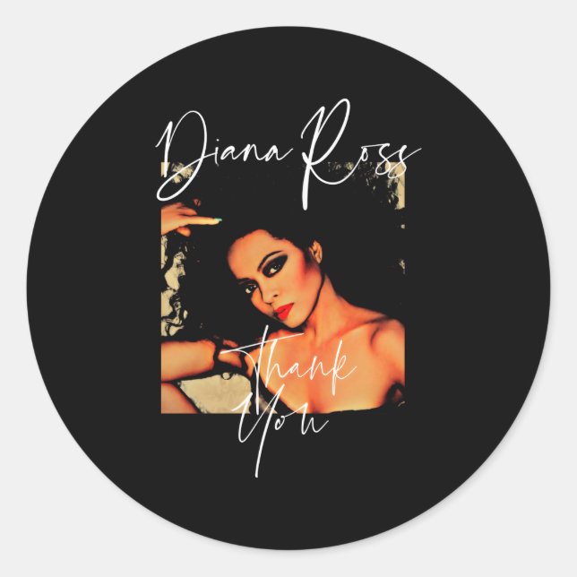Sticker Rond Diana Ross Super Star (Devant)
