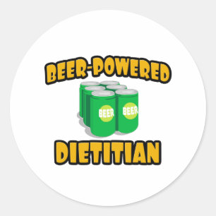 Sticker Rond Diététiste à bière