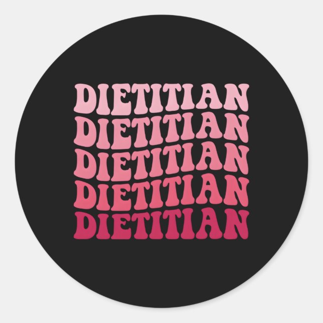 Sticker Rond Diététiste diététiste diététiste (Devant)