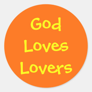 Sticker Rond Dieu aime les amoureux