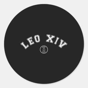 Sticker Rond Dieu Béni Pape Leo Xiv Chicago Amérique