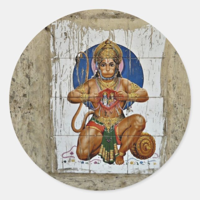 Sticker Rond Dieu de singe (Devant)