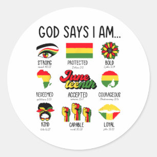 Sticker Rond Dieu Dit Que Je Suis Junetten Christian Religieux 