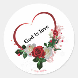 Sticker Rond Dieu est amour