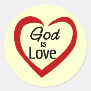Sticker Rond Dieu est amour