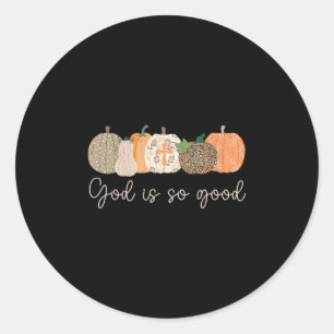 Sticker Rond Dieu est la foi chrétienne de Thanksgiving de citr